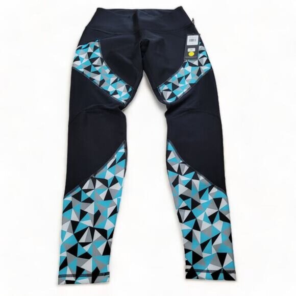 Karma Printed Danica Tights in GTM Turquoise - Size Large - Picture 1 of 9